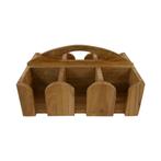 Teak Mok/bekerhouder voor zes glazen met handvat, Watersport en Boten, Accessoires en Onderhoud, Ophalen of Verzenden, Nieuw