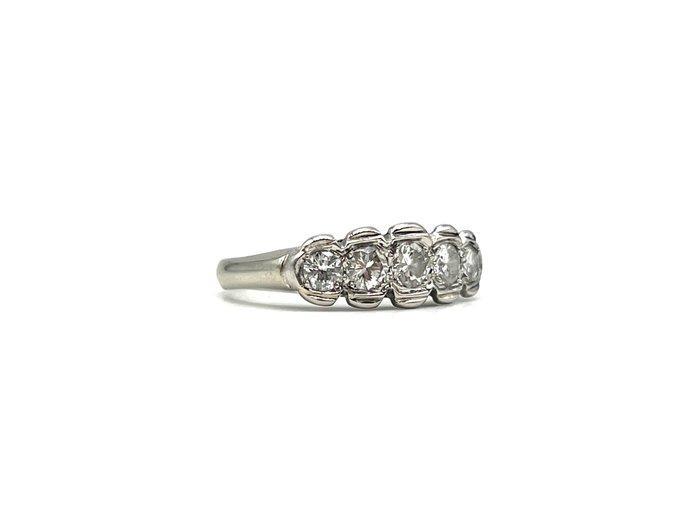 Ring - 18 karaat Witgoud, Platina - 0.55ct. tw. Diamant, Sieraden, Tassen en Uiterlijk, Ringen