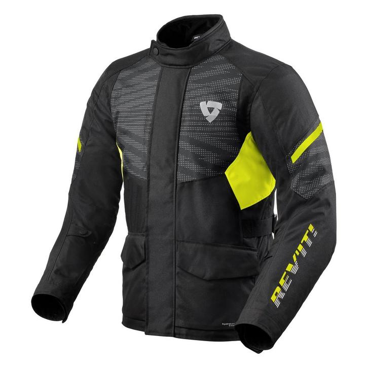 REVIT! Duke H2O Jas Zwart Neon Geel, Motoren, Kleding | Motorkleding, Heren, Nieuw met kaartje, Jas | textiel, Verzenden