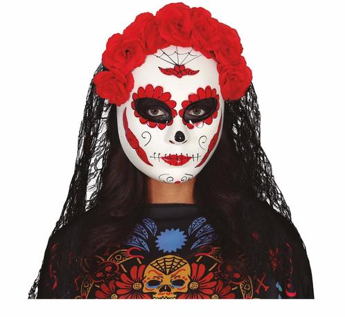 Dia De Los Muertos Masker Sluier, Hobby en Vrije tijd, Feestartikelen, Nieuw, Verzenden