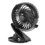 Benson Draagbare ventilator - oplaadbaar - met clip - zwa..., Ophalen of Verzenden, Nieuw