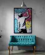 Asko - Born Vandal - Stretched XL Canvas - Graffiti Stencil, Antiek en Kunst