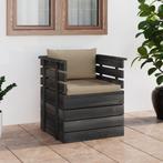vidaXL Tuinfauteuil met kussens pallet grenenhout, Verzenden, Nieuw