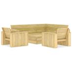vidaXL 4-delige Loungeset geïmpregneerd grenenhout, Verzenden, Nieuw, Loungeset