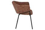 Design Stoel NOBLESSE Bruin Chenille Zwart Metalen Frame -, Ophalen of Verzenden, Nieuw