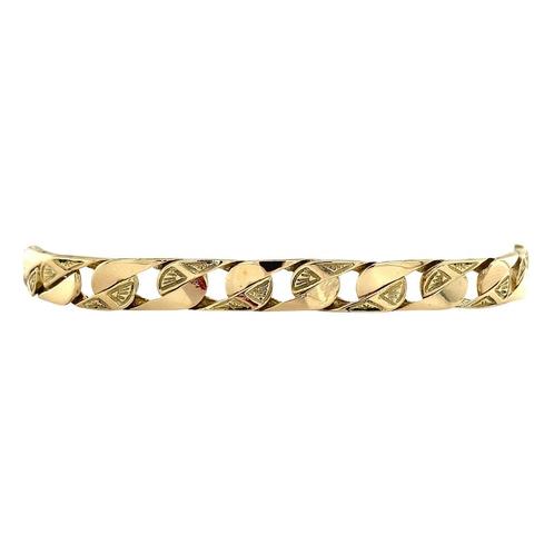 Gouden gourmet armband 19.5 cm 14 karaat, Sieraden, Tassen en Uiterlijk, Armbanden, Goud, Zo goed als nieuw, Goud, Verzenden
