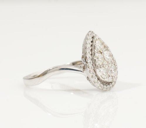Verlovingsring - 14 karaat Witgoud - 0.72ct. tw. Diamant, Sieraden, Tassen en Uiterlijk, Antieke sieraden
