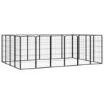 vidaXL Hondenkennel 20 panelen 50 x 100 cm gepoedercoat, Verzenden, Nieuw