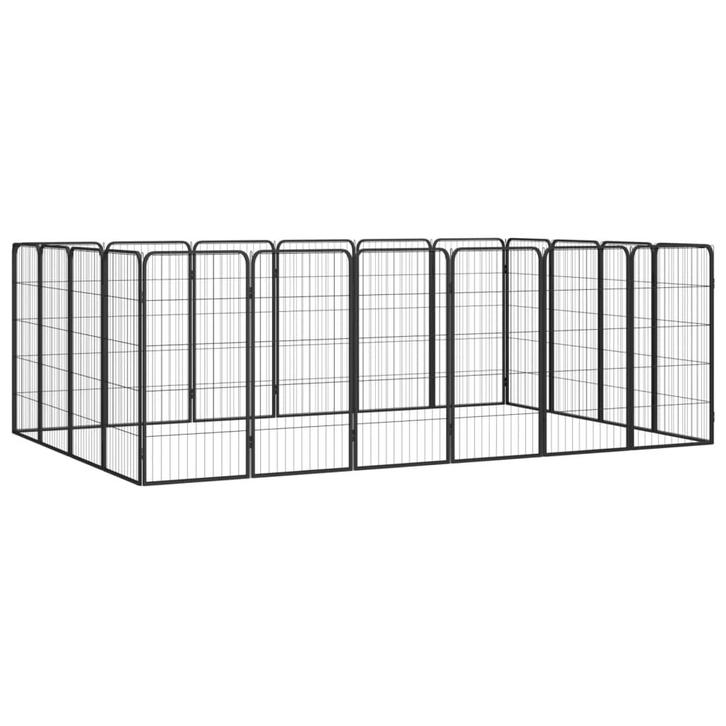 vidaXL Hondenkennel 20 panelen 50 x 100 cm gepoedercoat, Dieren en Toebehoren, Honden-accessoires, Nieuw, Verzenden