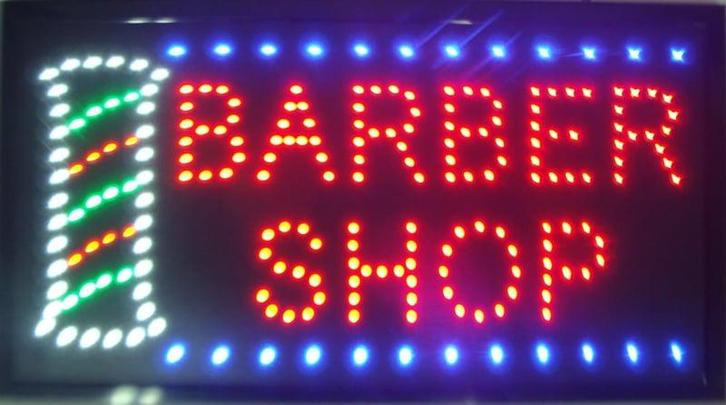 Kapper barber shop LED bord lamp verlichting lichtbak reclam, Verzamelen, Merken en Reclamevoorwerpen, Nieuw, Verzenden