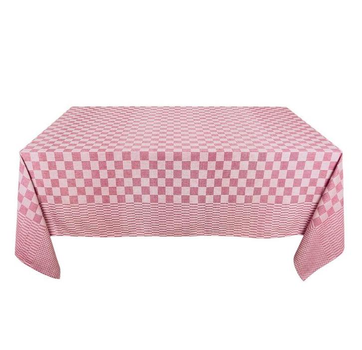Tafelkleden Rood en Wit Geblokt 140x240cm 100% Katoen - Treb, Huis en Inrichting, Tafelkleden, Nieuw, Verzenden