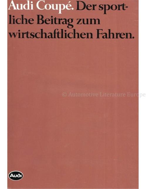 1983 AUDI COUPE BROCHURE DUITS, Boeken, Auto's | Folders en Tijdschriften, Audi