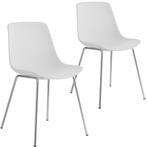 Kunststofstoelen Mave, ergonomisch, 120 kg - wit/chroom, Set, Huis en Inrichting, Stoelen, Verzenden, Nieuw