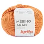 Katia Merino Aran - 96 pasteloranje - Merinogaren, Hobby en Vrije tijd, Ophalen of Verzenden, Nieuw