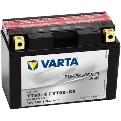 Varta Powersports AGM YT9B-BS accu | 509 902 008 | 12V 8Ah, Auto-onderdelen, Accu's en Toebehoren, Ophalen of Verzenden