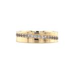 Gouden ring met zirkonia 14 karaat, Sieraden, Tassen en Uiterlijk, Ringen, Verzenden, Zo goed als nieuw, Wit, Goud