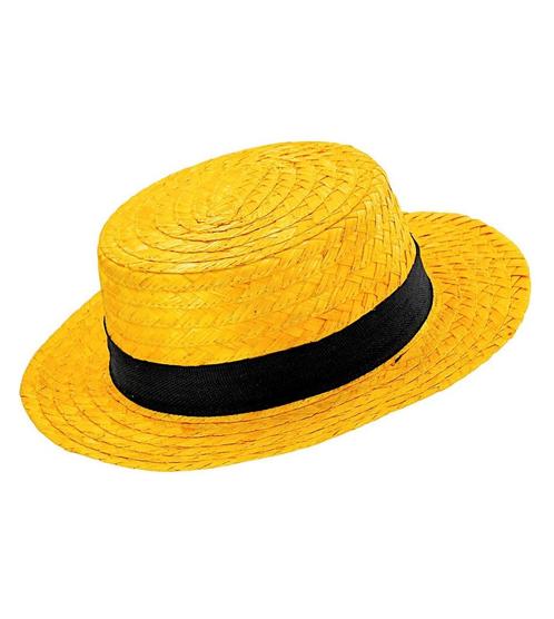 Gele Hoed Met Zwarte Band, Hobby en Vrije tijd, Feestartikelen, Nieuw, Verzenden