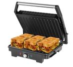 Contactgrill zilver 2.200W (Kook-Bakplaten), Verzenden, Nieuw