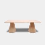 Tafel Boomstam Eikenhout  Set Kegelpoot  300x100, Nieuw