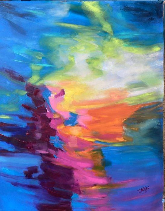 Isabel Tapias T - Interacción XL, Antiek en Kunst, Kunst | Schilderijen | Modern