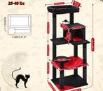 Kattenkrabpaal Gotisch –5 Niveaus met Hangmat en am Speelbal, Dieren en Toebehoren, Verzenden, Nieuw