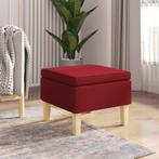 vidaXL Kruk met houten poten stof wijnrood, Huis en Inrichting, Stoelen, Verzenden, Nieuw, Rood