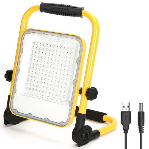 Bouwlamp - werklicht oplaadbaar - USB | LED 100W=250W schijn, Doe-het-zelf en Verbouw, Bouwverlichting, Nieuw, Verzenden