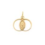 Gouden subtiele hanger | Verbondenheid (oneindigheid), Ophalen of Verzenden, Gebruikt, Goud, Overige merken