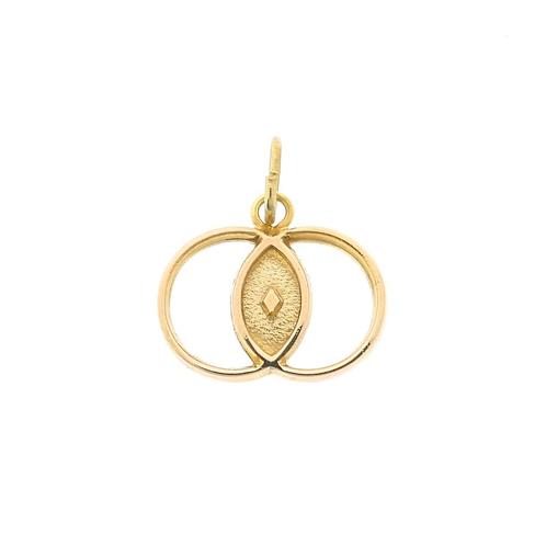 Gouden subtiele hanger | Verbondenheid (oneindigheid), Sieraden, Tassen en Uiterlijk, Bedels, Gebruikt, Overige merken, Goud, Ophalen of Verzenden