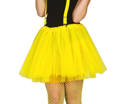 Tutu Neon Geel 40cm, Hobby en Vrije tijd, Feestartikelen, Nieuw, Verzenden