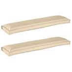 vidaXL Palletkussens voor Bank 2 Stuks Beige 150 x 40 x 8 cm, Huis en Inrichting, Woonaccessoires | Kussens, Verzenden, Nieuw