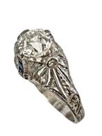 Ring Platina, Prachtige Art Deco platina en diamanten ring, Sieraden, Tassen en Uiterlijk, Ringen, Nieuw