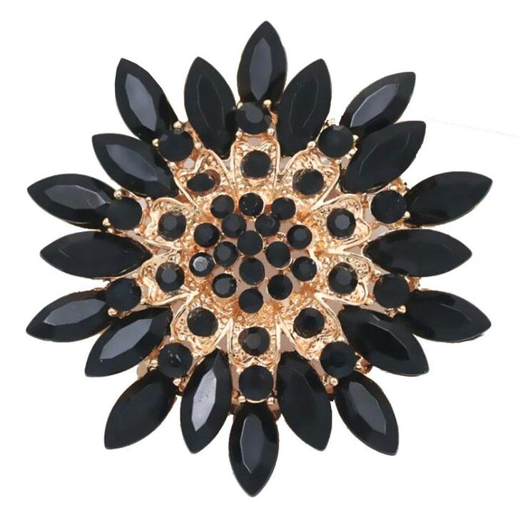 Fako Bijoux® - Broche - Bloem - Ster - XXL - Ø 68mm -, Sieraden, Tassen en Uiterlijk, Broches, Verzenden