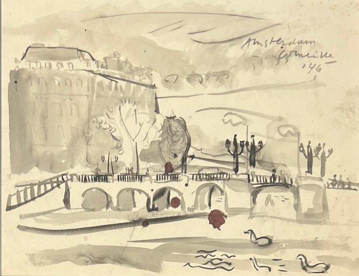 Corneille (1922-2010) - Dessin ancien Amsterdam, Antiek en Kunst, Kunst | Designobjecten