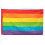 Vlag regenboog 150x90 cm, Verzenden, Nieuw, Feestartikel