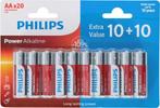 2dekans | Philips Power Alkaline Batterijen - 20x AA - 109%, Ophalen of Verzenden, Zo goed als nieuw