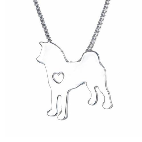 Fako Bijoux® - Ketting - Hond - Keeshond - Zilverkleurig, Sieraden, Tassen en Uiterlijk, Kettingen, Verzenden