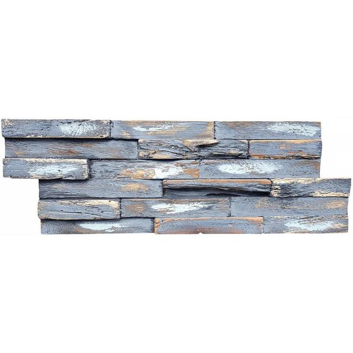 Houtstrips 3D Teakhout Makassar 50x18cm, Huis en Inrichting, Woonaccessoires | Wanddecoraties, Nieuw, Ophalen of Verzenden