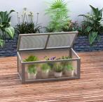 Grijze Polycarbonaat Mini Kas Kweekbak met Deksel 90x46x40, Tuin en Terras, Kassen, Verzenden, Nieuw
