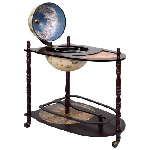 vidaXL Globebar vrijstaand eucalyptushout groen, Huis en Inrichting, Woonaccessoires | Wijnrekken, Nieuw, Verzenden
