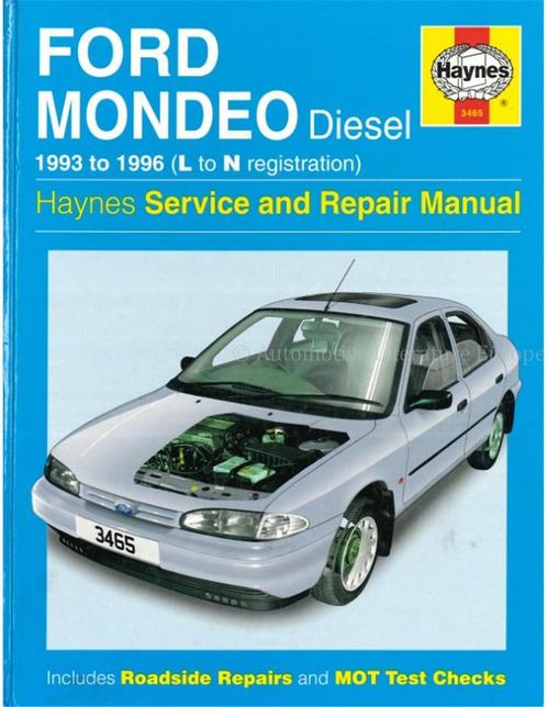1993-1996 FORD MONDEO DIESEL VRAAGBAAK ENGELS, Auto diversen, Handleidingen en Instructieboekjes