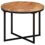 vidaXL Salontafel 45x45x35 cm massief acaciahout en ijzer, Verzenden, Nieuw, Overige houtsoorten, 50 tot 100 cm