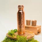 Puur koperen waterfles gehamerd ± 950 ml, Sport en Fitness, Nieuw