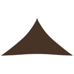 vidaXL Zonnescherm driehoekig 5x5x6 m oxford stof bruin, Tuin en Terras, Nieuw, Verzenden