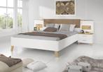 Tweepersoonsbed - Wit - Eiken - 160x200 cm bed