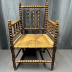 Stoel - Hout, Riet, Eikenhout. - Bobbinstoel, Vintage., Antiek en Kunst
