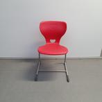 Proform schoolstoel - grijs / rode kunststof zitting, Huis en Inrichting, Stoelen, Ophalen of Verzenden, Nieuw