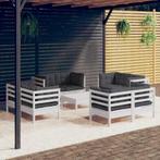 vidaXL 9-delige Loungeset met antracietkleurige kussens, Tuin en Terras, Tuinsets en Loungesets, Verzenden, Nieuw, Loungeset