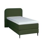 Mörgenn Bouclé Eenpersoons Boxspring Groen 90x200, Verzenden, Nieuw, Groen, Modern
