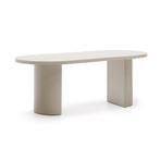 *WOONWINKEL* Kave Home Nealy Ovale Eettafel Beige Ecru 200 C, Huis en Inrichting, Tafels | Eettafels, Verzenden, Nieuw